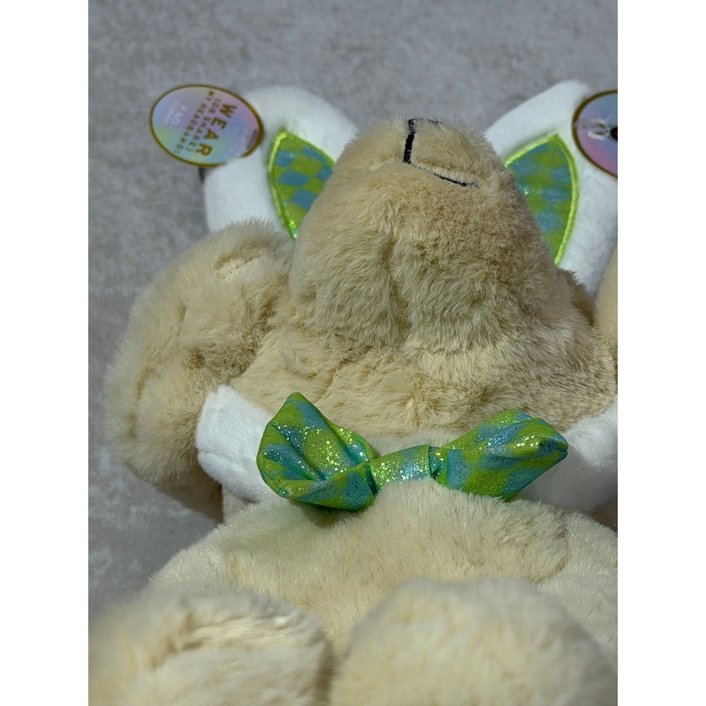 FAO Schwarz "Cheers 4 Ears" Yellow Lab Puppy Dog Plush Bunny Ears and Bowtie - Picture 15 of 16
